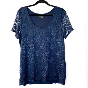 I Jeans By Buffalo Women’s Blue Laced Shirt